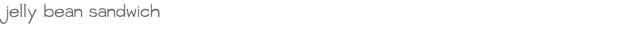 Sample characters Jelly Bean Sandwich Font